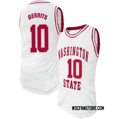 Men's Parker Gerrits Washington State Cougars Replica Original Retro Brand Basketball Jersey - White